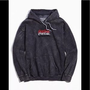NWT Coca Cola Embroidered Overdyed Hoodie Sweatshirt